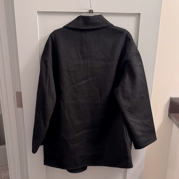 NWT REBECCA MINKOFF Black Double-Breasted Peacoat - M - Picture 5 of 8
